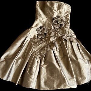 BCBGMaxazria champagne cocktail dress